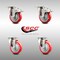Service Caster 4 Inch 316SS Red Polyurethane Wheel Swivel Top Plate Caster Lock Brakes, 2PK SCC-SS316TTL20S414-PPUB-RED-2-S-2 - alternate 6